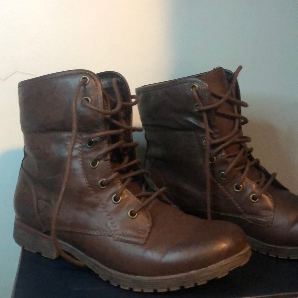 Rock And Candy Brown Combat Boots